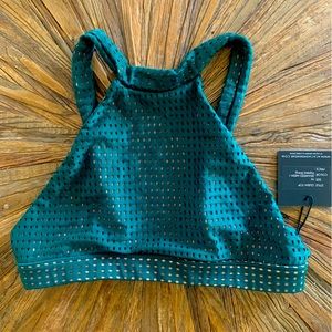 Acacia swim top green mesh